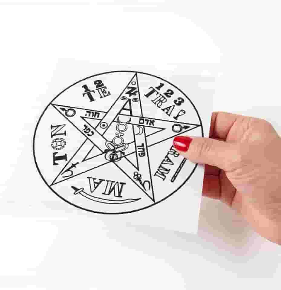 Placa Radiestesia Radiônica 17x17 Cm - TETRAGRAMMATON