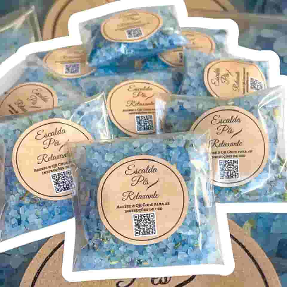 Escalda Pés Relaxante com Lavanda e Camomila, 10 Unidades de 30 gramas, Sais de Banho Aromáticos para Pés, Presente para Clientes, Lembrancinha