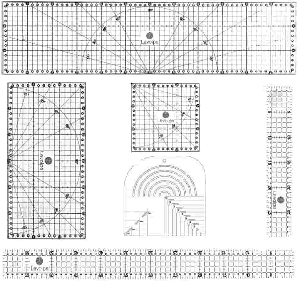 Kit 6 R�guas Costura 15x60 15x30 5x60 5x30 15x15 Caixa de Leite Acr�lico