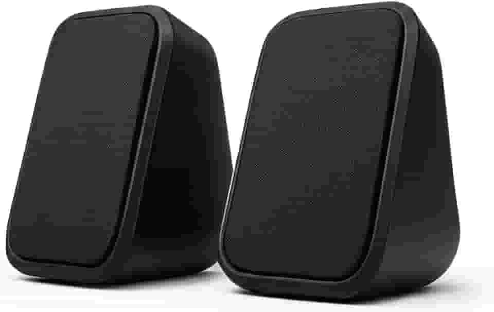 Caixa de Som Mini PC Notebook 5W RMS Som Nítido Estéreo USB Plug Play Controle Volume Integrado Home Office Videochamadas Aulas Online Setup Compacto