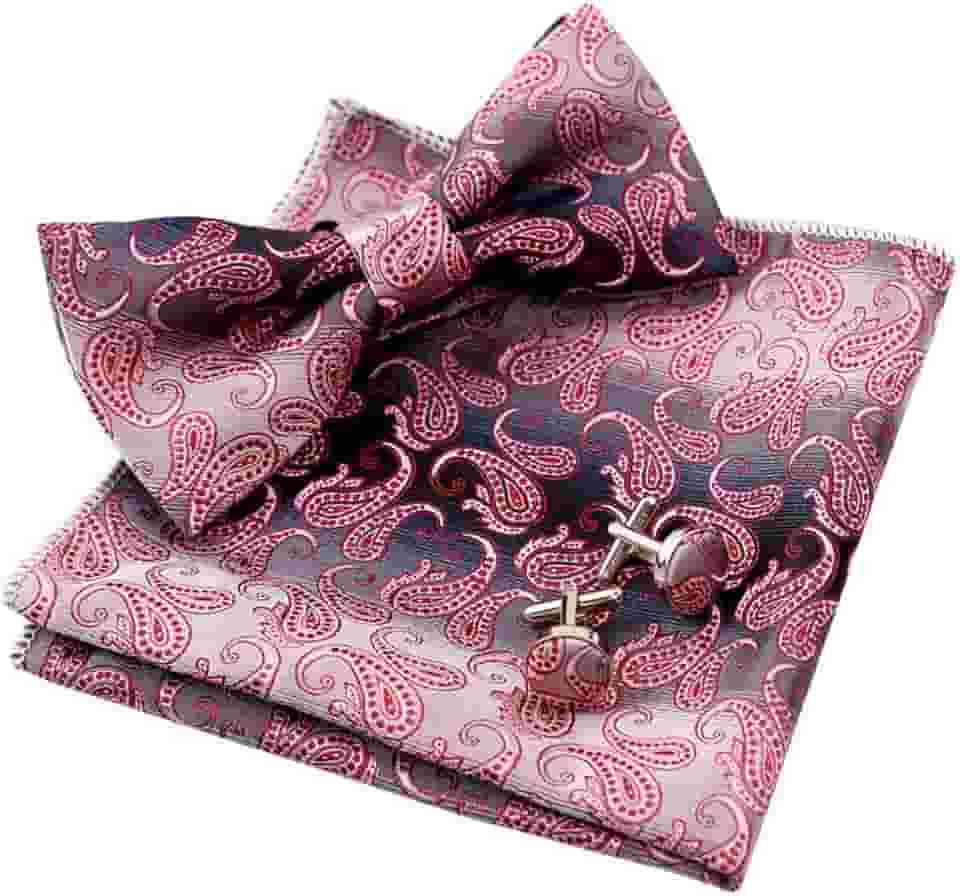 Gravata borboleta masculina clássica ajustável pré-amarrada