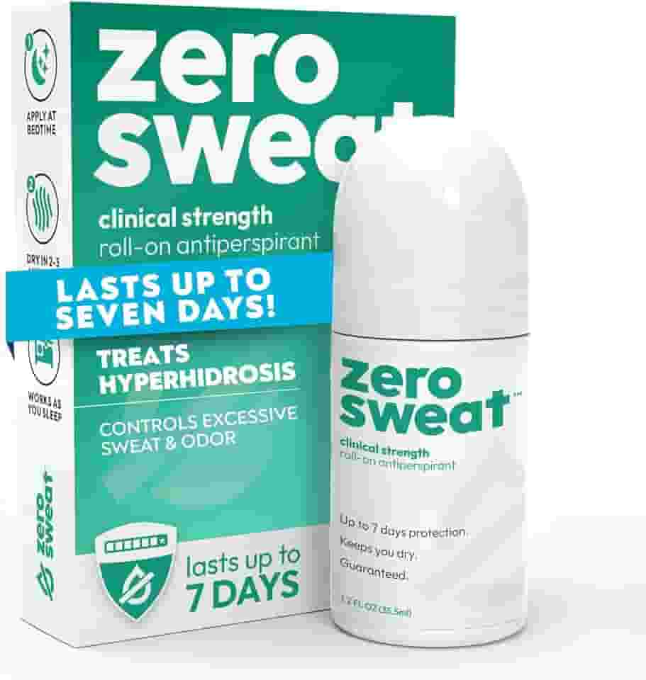 ZeroSweat Desodorante Antitranspirante | Tratamento de Hiperidrose de Força Clínica - Reduz O Suor Nas Axilas 1,2 Fl.Oz (1 Pacote)