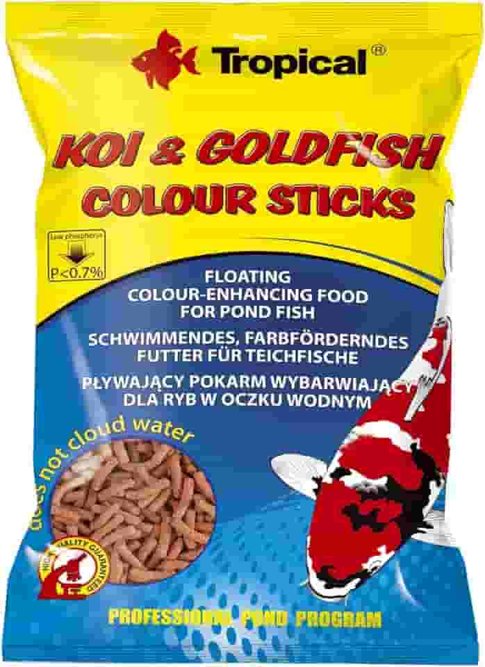 Tropical Ração Para Peixes Koi&Goldfish Colour Sticks 90G Para Peixes