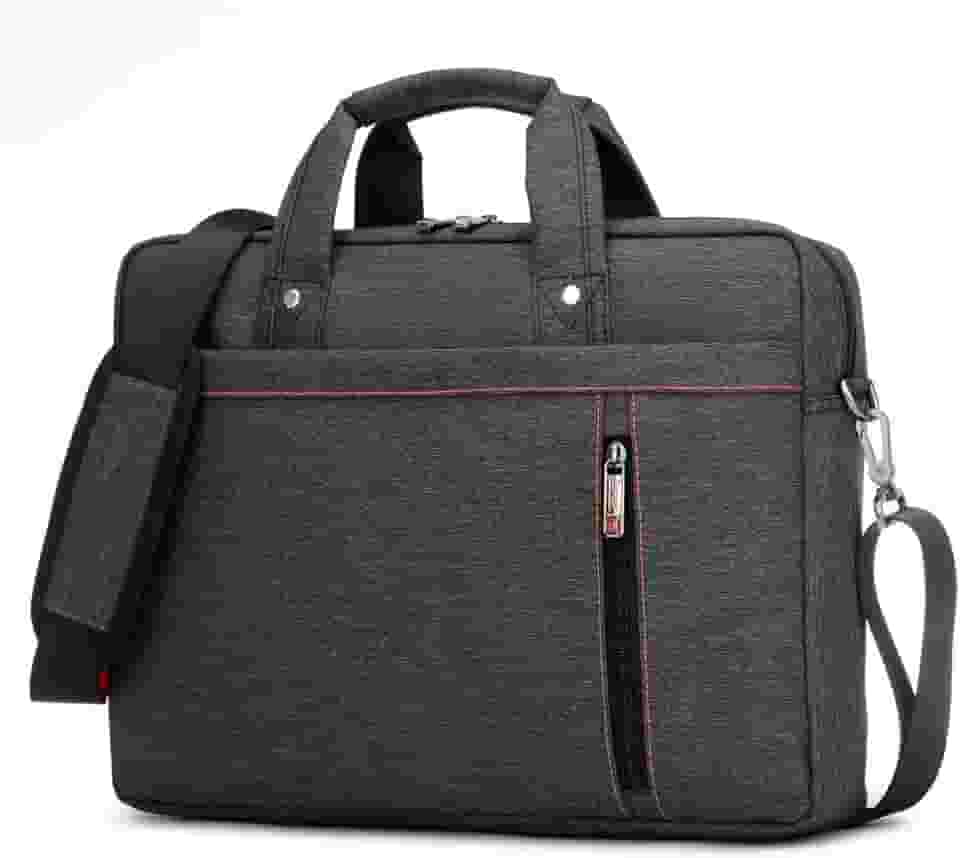 Maleta Executiva para Notebook de Até 15.6 Polegadas - Modelo Expansível até 12cm, Resistente a Riscos, Material Premium, Bolso Frontal, Alça Lateral Ajustável, Ferragens Cromadas - Grafite - BANGE