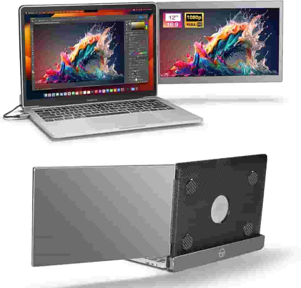 JoyReal Monitor portátil para laptop, Mac, USB, extensor de tela dupla, 30,5 cm, FHD 1080p, segunda tela de viagem para MacBook Pro Air de 13,3 polegadas