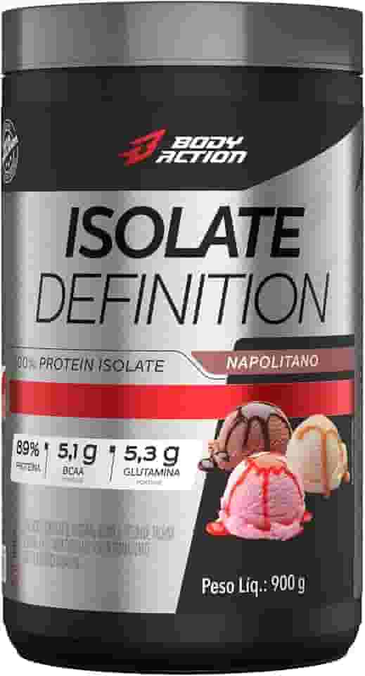 Whey Protein Isolado Isolate Definition 900g Sabor Napolitano Bodyaction