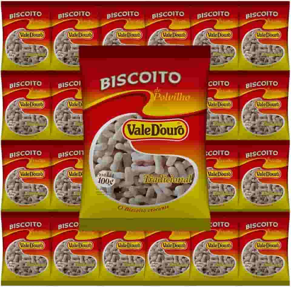 Kit Biscoito de Polvilho Vale D'ouro com 25 unidades de 100g