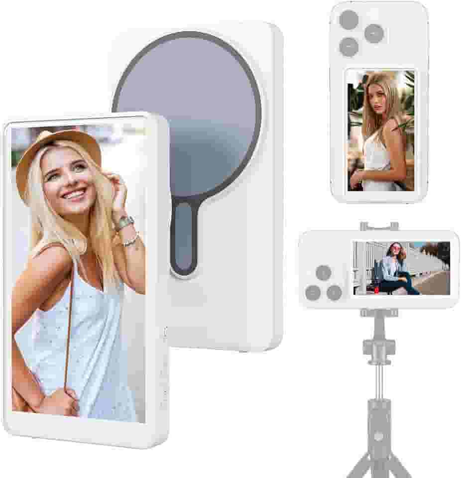 Maxkey Tela magnética para monitor de selfie Vlog para celular, câmera traseira para selfie, Vlog, transmissão ao vivo, TikTok, compatível com iPhone e Android, uma escolha para entusiastas de
