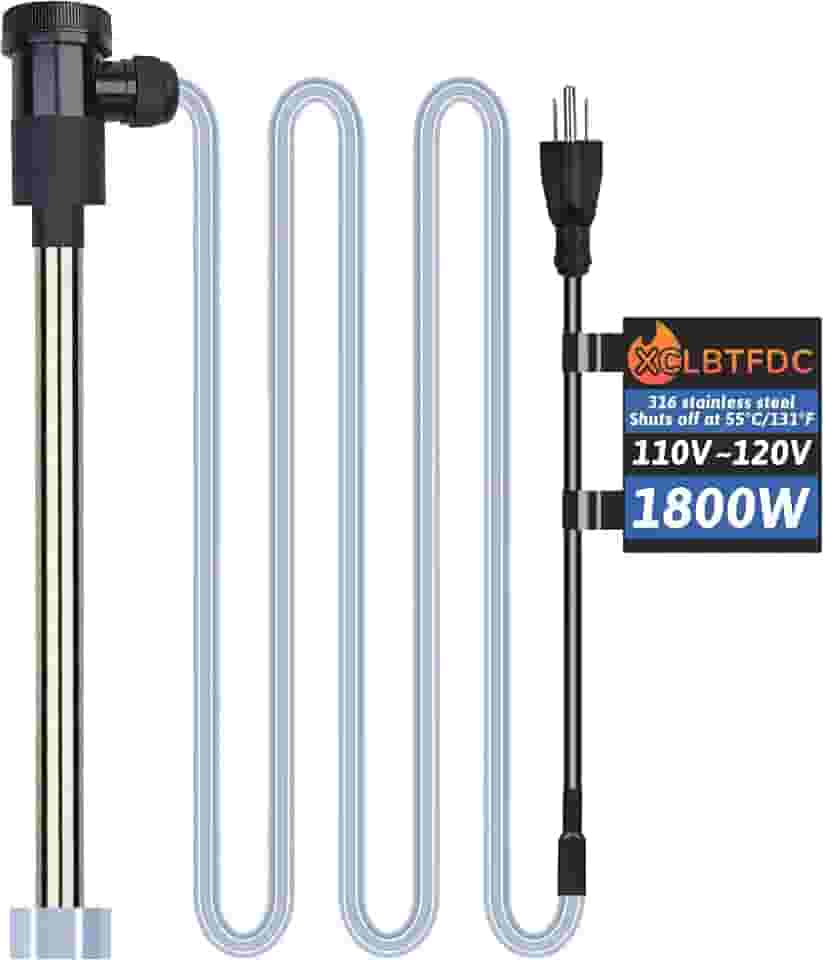 Aquecedor de água submersível 1800W portátil elétrico para piscina e banheira de hidromassagem com controle de temperatura, temporizador WiFi para banheira, spa, piscina, piscina acima do