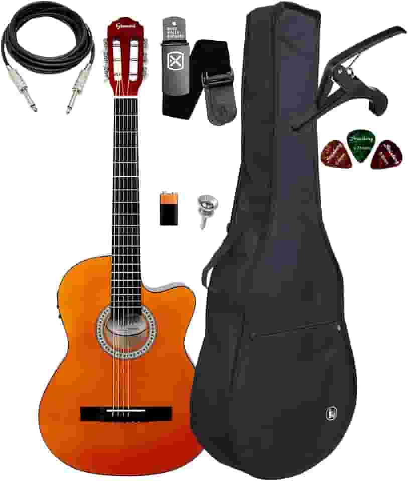 Violão Elétrico Giannini Sf14 Flat N Kit Capa Acessorios