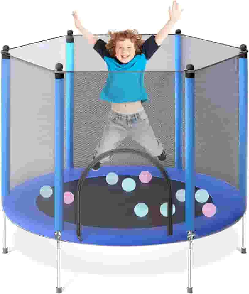 Cama Elástica Pula Pula Infantil grande 1,4 m com Rede de Proteção para Interior e Exterior