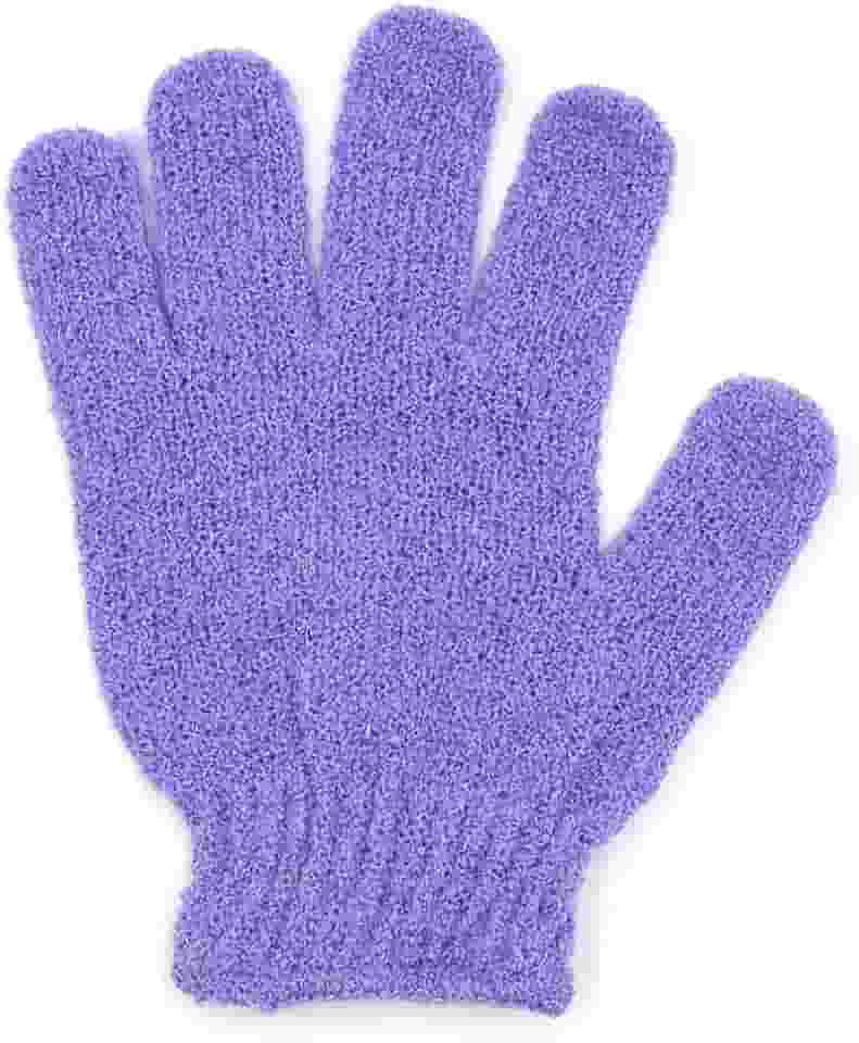 Pacote com 2 luvas de banho esfoliantes premium com cinco dedos, limpeza profunda, removem a pele morta, adequadas para homens e mulheres