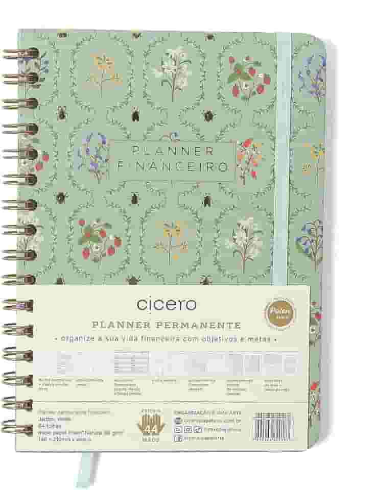 PLANNER PERMANENTE WIRE-O JARDIM FINANCEIRO A5 VERDE