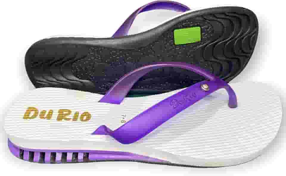 Chinelo Feminino Com Salto DuRio Air Para Esporão Fascite Plantar Ortopédico Vegano