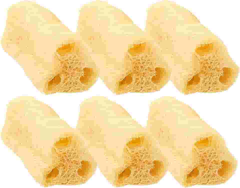 Kit 6 Bucha Vegetal Natural 100% Biodegradável Esfoliante Sustentável e Sem Plástico Para Banho Louça e Limpeza da Casa Natusfran