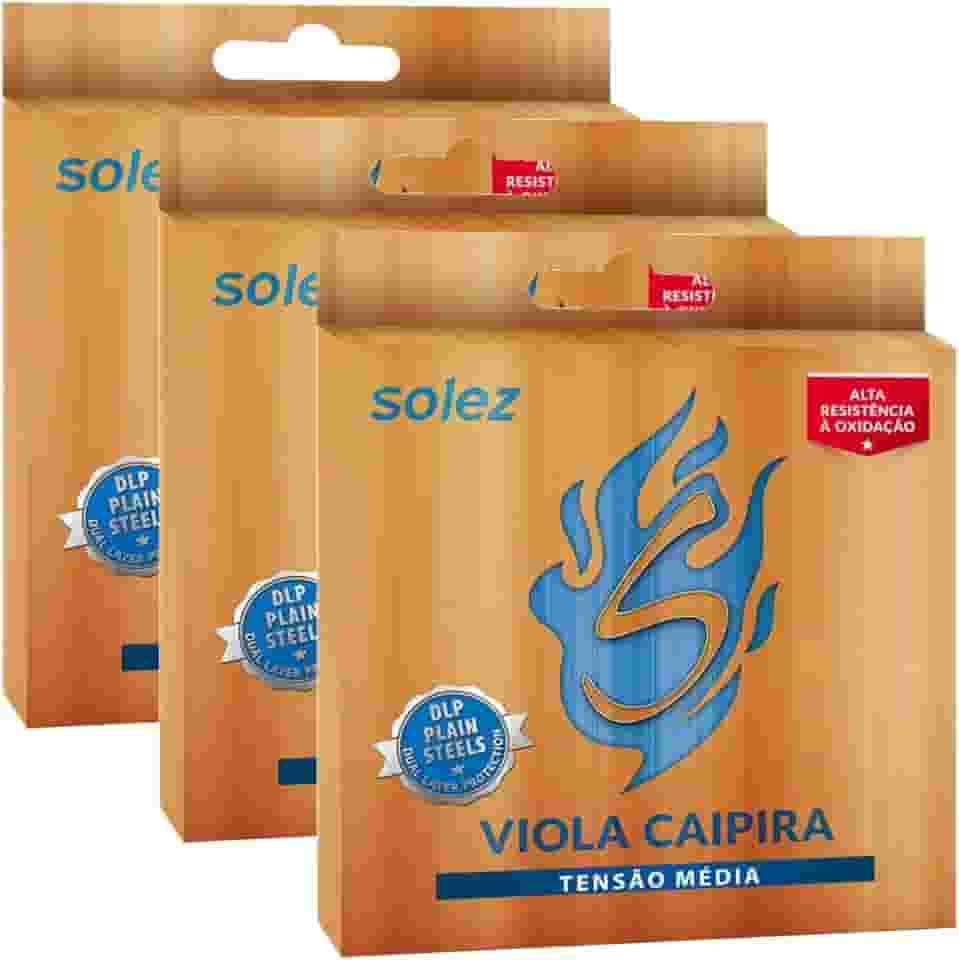 Encordoamento Viola Caipira Solez SLVC TM 011 DLP Tensão Média