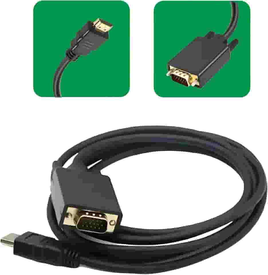 Cabo Adaptador HDMI para VGA, Conversor Digital, 1,8 metros, Preto (Preto)