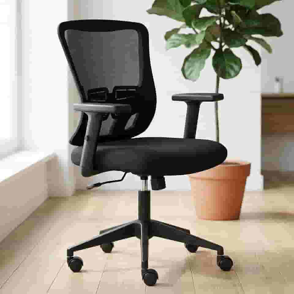 Cadeira de Escritório Giratória com Apoio de Lombar Duoffice DU215 Ibi