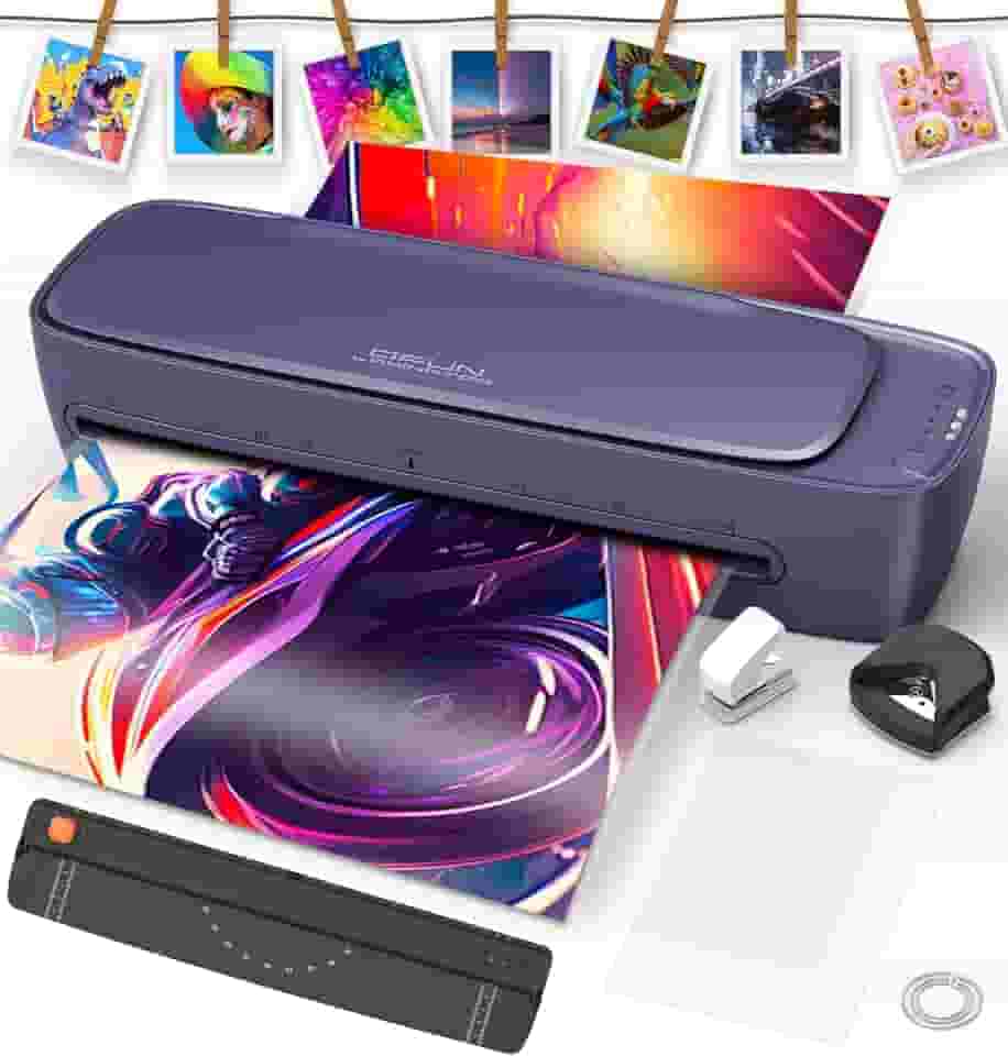 Plastificadora e Laminadora, 127V, A3 Silenciosa QFUN com Corte, Canto Arredondado e Painel Touch, Ideal para Casa, Escola e Pequenos Negócios, Violeta