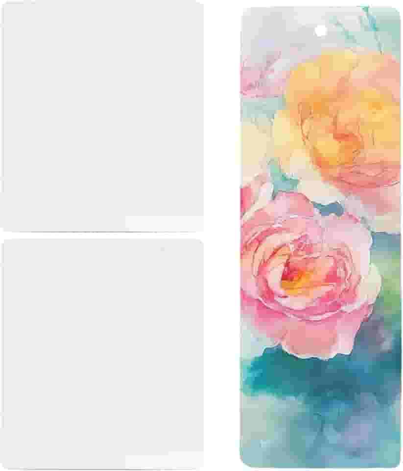 GLOBLELAND 100 folhas de papel branco aquarela marcadores em branco para adultos 15 x 4,8 cm, cartões postais de cor de água em branco 63,5 kg/300 g/m², cartões de aquarela a granel para artistas