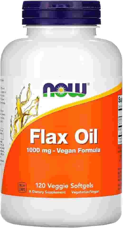 NOW Foods Óleo de Linhaça 1000mg 120 Soft Importado