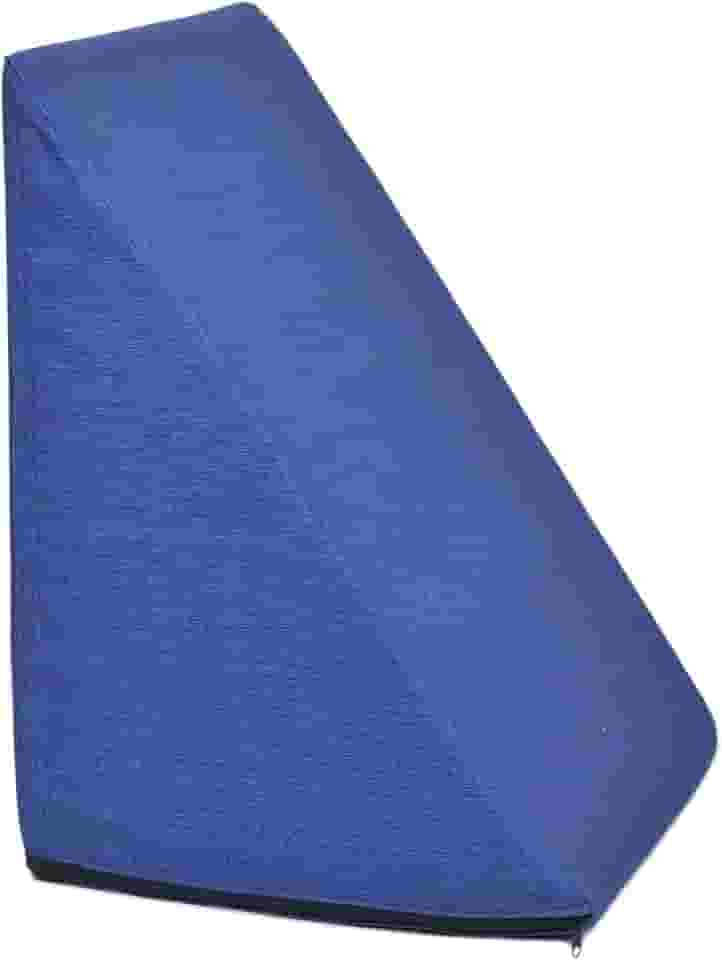 Travesseiro Triangular Leitura Espuma Encosto Adulto Apoio Costas Anatômico (Azul)