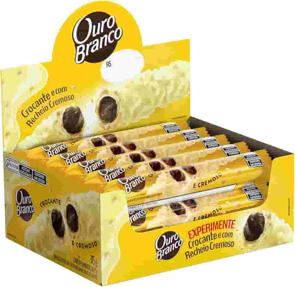 Ouro Branco - Stick Wafer Recheado pacote com 15 unidades de 25g