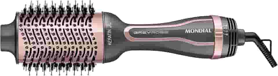 MONDIAL Escova Secadora Keratin, Bivolt, 1200W, Grafite/Golden Rose - ES-11-BI