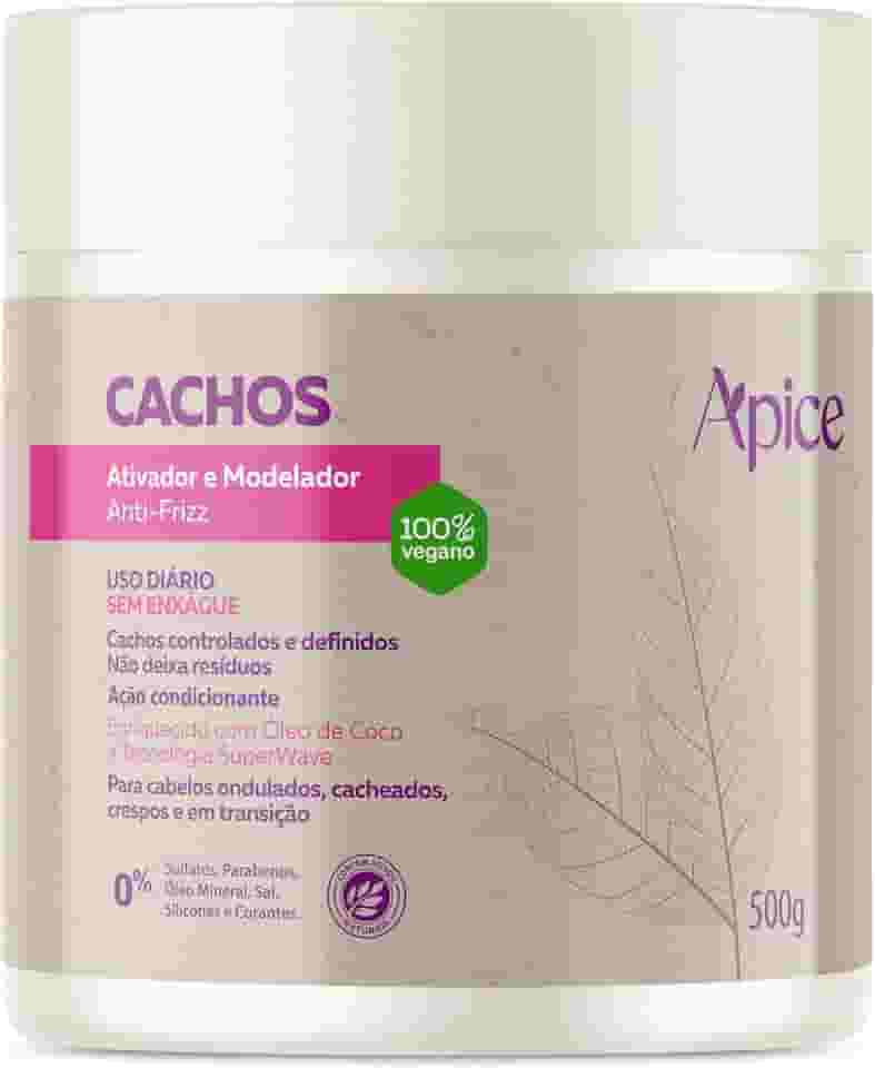 Ápice Ativador e Modelador de Cachos | Hidratação, Definição e Controle de Frizz para Cabelos Cacheados e Crespos | 500g