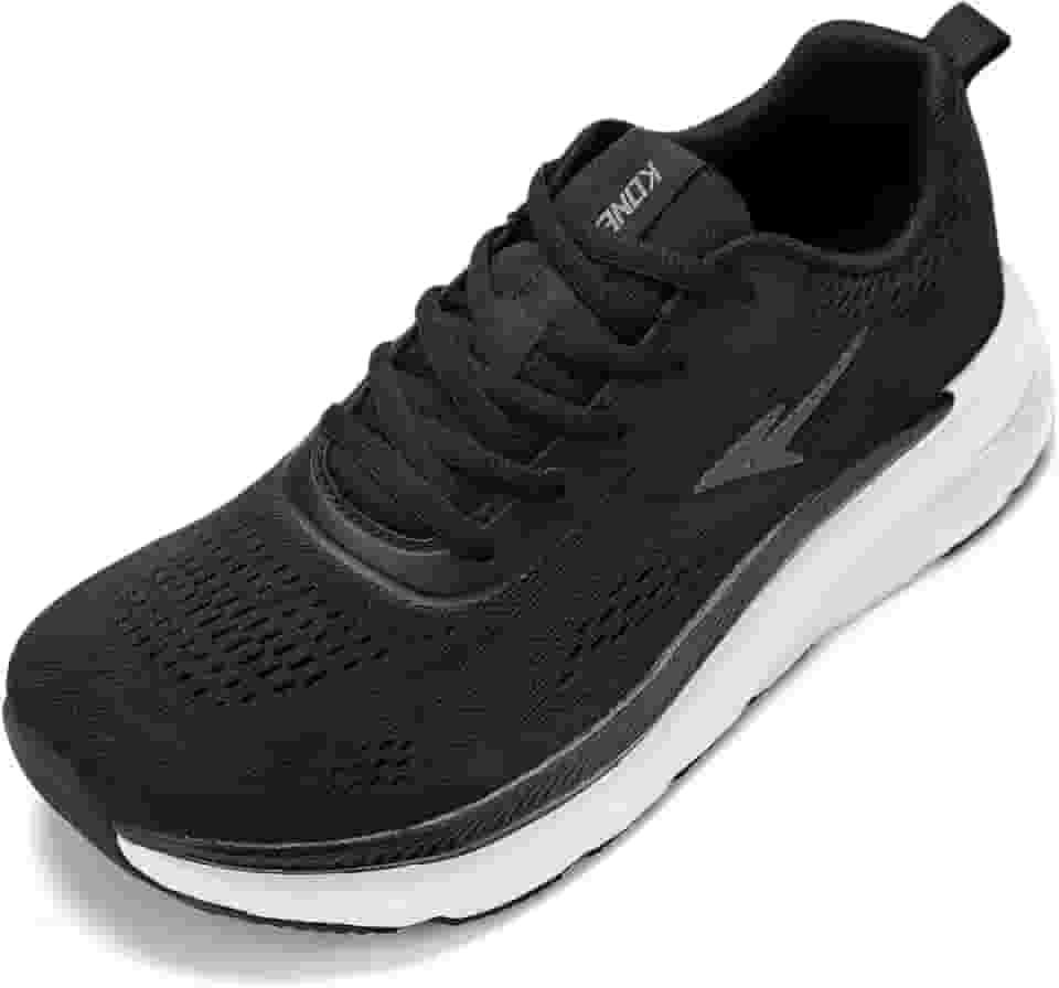 Tênis masculino de corrida de estrada acolchoado, antiderrapante, para pés largos, confortável, atlético, academia, treino, largura larga