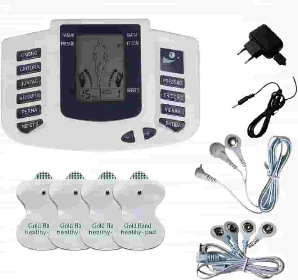 Aparelho Eletroestimulador TENS Portátil | 8 Modos Terapêuticos | Alívio de Dores Musculares | Fisioterapia em Casa | Seguro e Não Invasivo