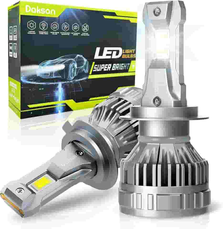 Kit Ultra Lâmpada LED Daskan Farol H7 H11 HB3/9005 HB4/9006 36000LM 6500K Branco Frio, 2 Lâmpadas 100W Super Brilho, IP68, 12-24V (HB3)