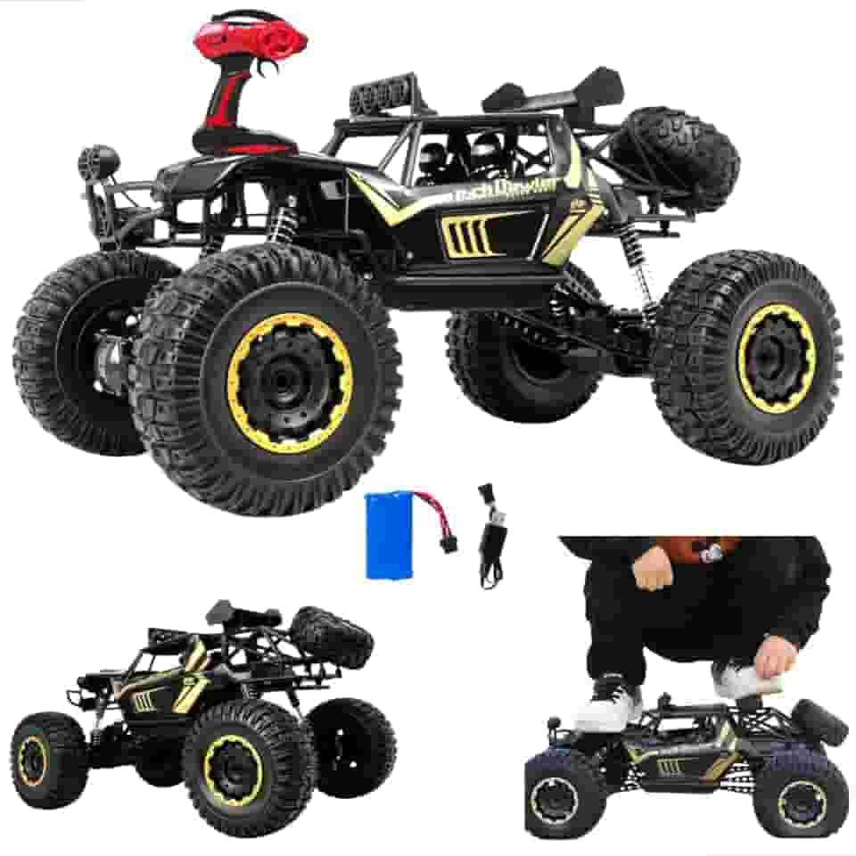 Carrinho Controle Remoto Rc 4X4 Jipe Rock Crawler 1:8 Gigante