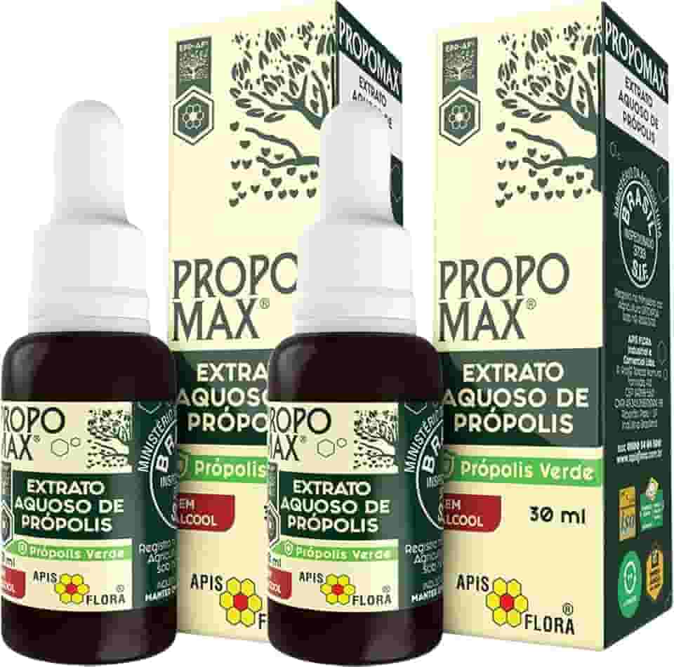 Kit 2 Extrato Aquoso de Própolis Verde Propomax Apis Flora 30ml