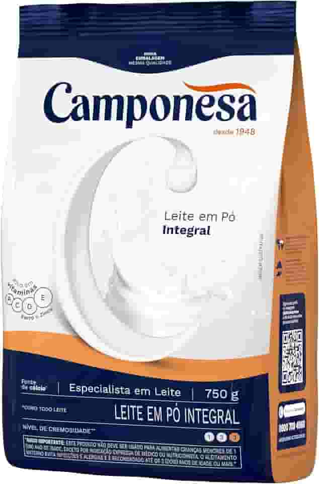 Camponesa - Leite em Pó Integral Rico em Vitaminas 750g