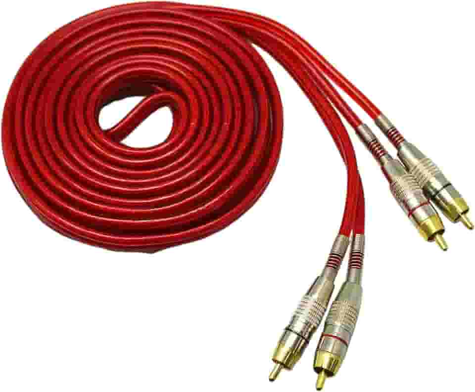 CABO RCA D-LUX 5 METROS vermelho - blindado