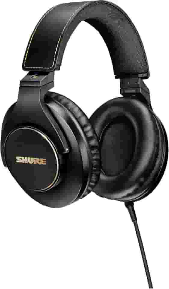 Shure SRH840A Fones de ouvido com fio para audição crítica e monitoramento, fone de ouvido profissional, resposta de frequência personalizada, som detalhado superior, design ajustável e dobrável