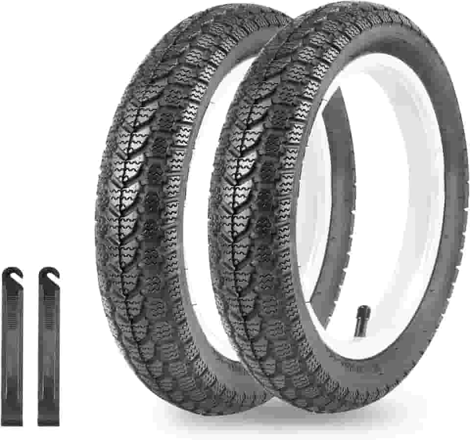 WEEROCK Pneu infantil para bicicleta elétrica de 35,5 cm, pacote com 2, 14 x 2,125, pneus de bicicleta dobráveis de substituição para scooter de bicicleta elétrica de 14 polegadas