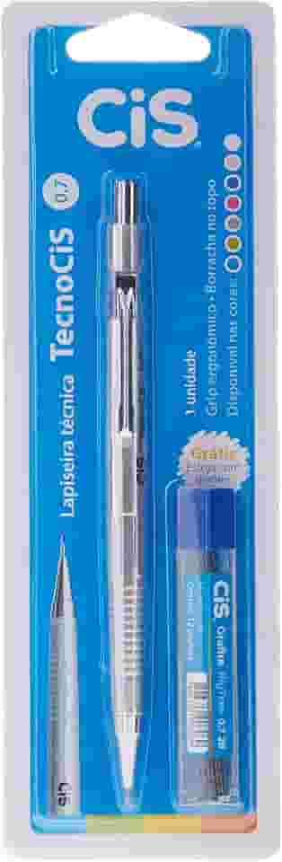 CIS Tecnocis Lapiseira Técnica Blister, 0,7 mm, Prata