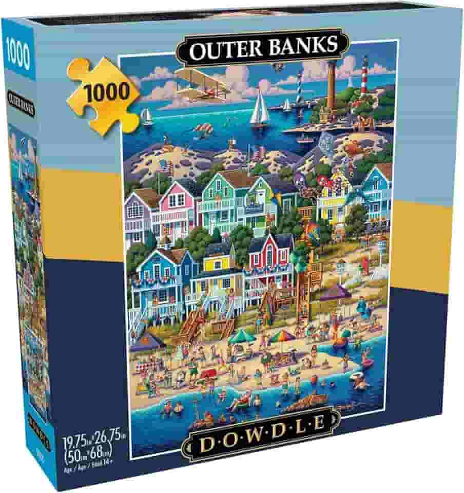 Buffalo Games - Dowdle - Outer Banks - Quebra-cabeças de 1000 peças para adultos, puzzle desafiador noites de jogos, tamanho acabado de 68 x 50 cm