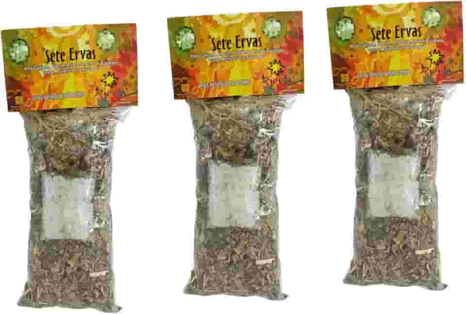 3 Banhos de Ervas Sete 7 Ervas Limpeza e Proteção do Corpo Astral