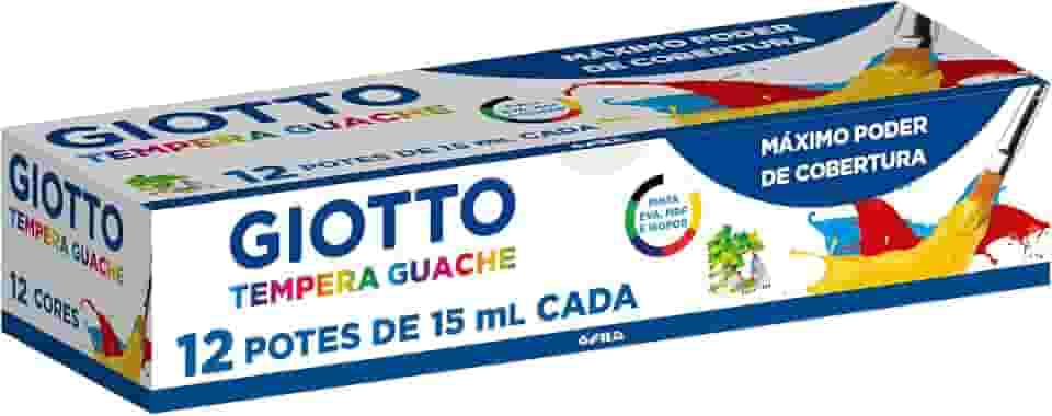 GIOTTO Tempera Guache, Tinta Guache em Pote de 15ml, 12 Cores