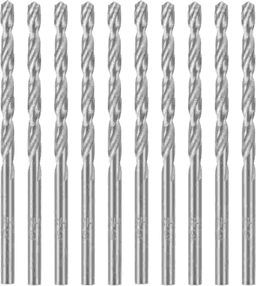 MTX Broca para Metal 3,5 mm HSS Aço Rápido Polida – Ângulo 135°, Norma DIN 343, Haste Cilíndrica, Kit com 10 Peças