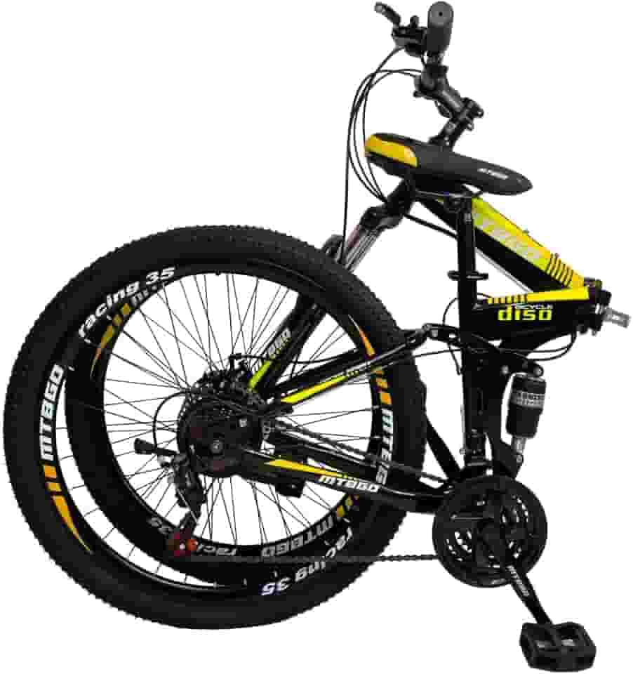 bicicleta dobravel mountain bike aro 26 suspensão duple freio a disco 21 marchas