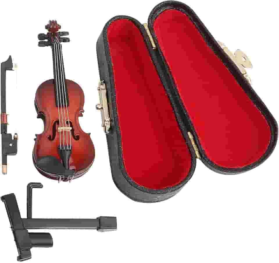 Violino Com Estojo, Violino Minúsculo Para Reclamantes, Menor Violino Do Mundo, Violino Em Miniatura Modelo De Violino Em Miniatura Com Estojo De Suporte Acessórios De Casa De