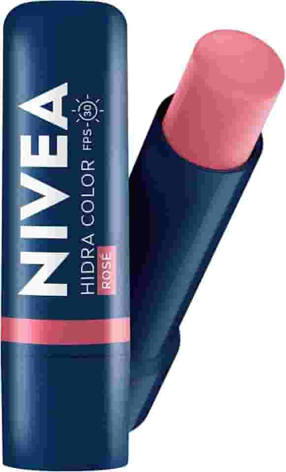 NIVEA Hidratante Labial Hidra Color Rosé 4,8g - Combinação de cor intensa com o cuidado confiável.
