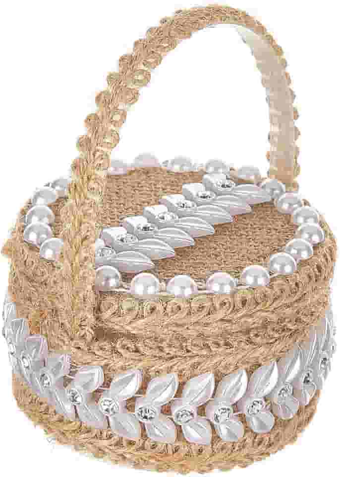 KiBcsLic Caixa para alianças de casamento com alça de transporte, porta-alianças de noiva, estojo de lembrança, acessórios para festa de noiva