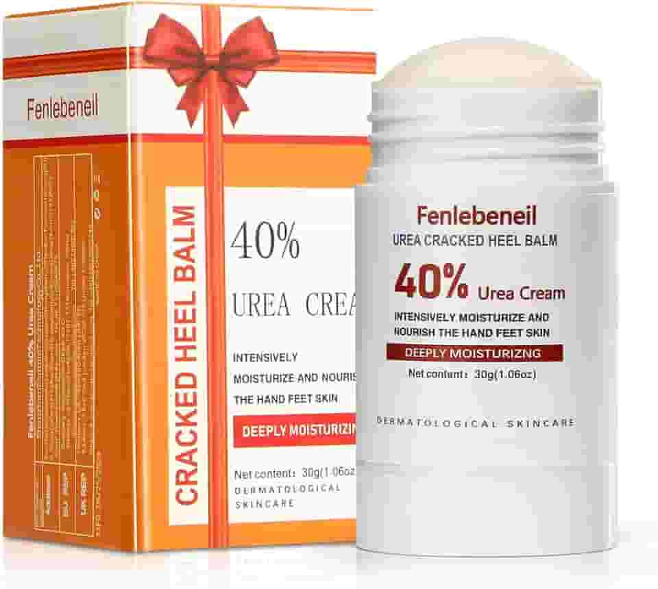 Creme de ureia 40% para pés e calcanhar rachado 40% creme de ureia para pés e pés hidratantes para as mãos, bálsamo para cuidados com as mãos para mulheres e homens, 30 g