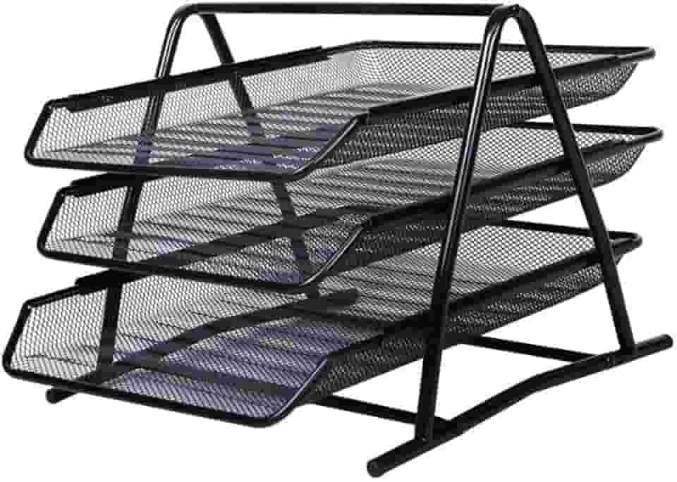 Caixa de Correspondência, Organizador de Mesa, Tripla, Metal, Gv Office, 9205