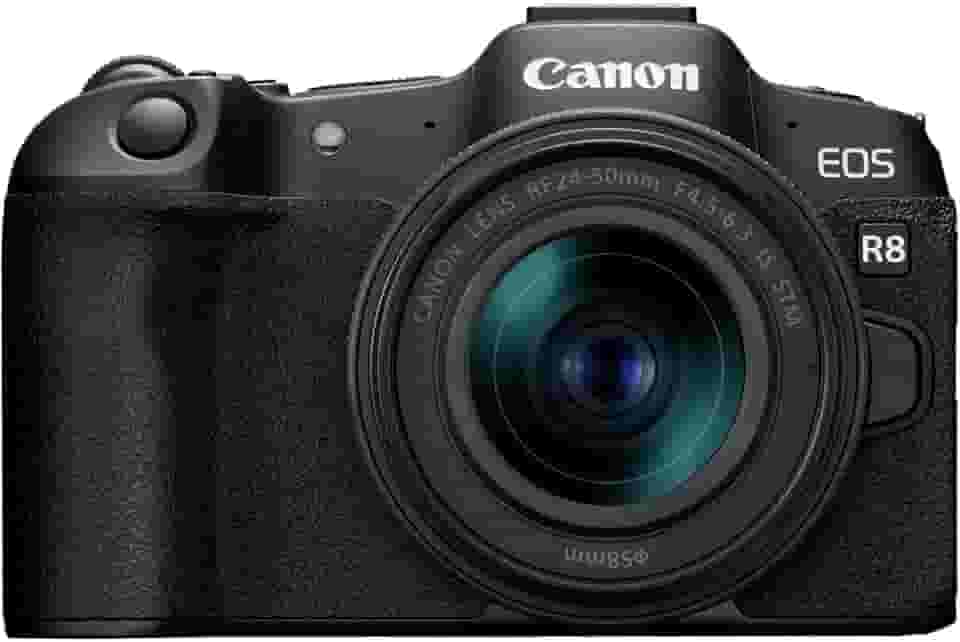 Câmera Mirrorless Canon EOS R8 Full-Frame, 24,2 MP, Vídeo 4K, com Lente RF24-50mm F4.5-6.3 IS STM, Preta